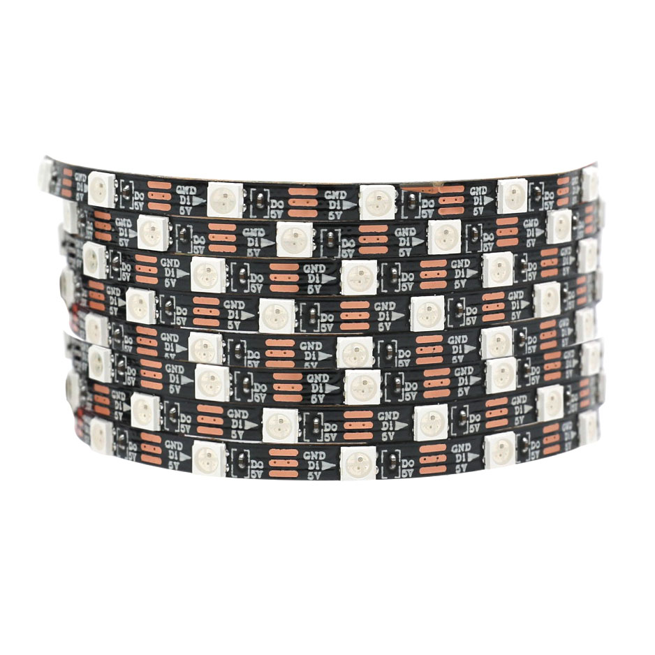 DC5V 4mm Wide 60LEDs/m WS2812B Color Chasing Addressable RGB LED Strip Light DC5V 4mm Wide 60LEDs/m WS2812B Color Chasing Addressable RGB LED Strip Light